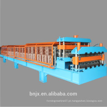 Máquina de fabricação de painéis de telhado / painel de parede de camada dupla, Máquina de moldagem de painéis / telhas de dupla camada de alta velocidade